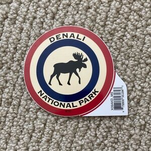 Denali National Park Sticker Alaska Parks Project Souvenir Moose